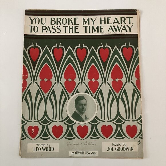 1910s Vintage Sheet Music Ypsilanti You Broke My Heart to Pass the Time Away - Picture 6 of 16
